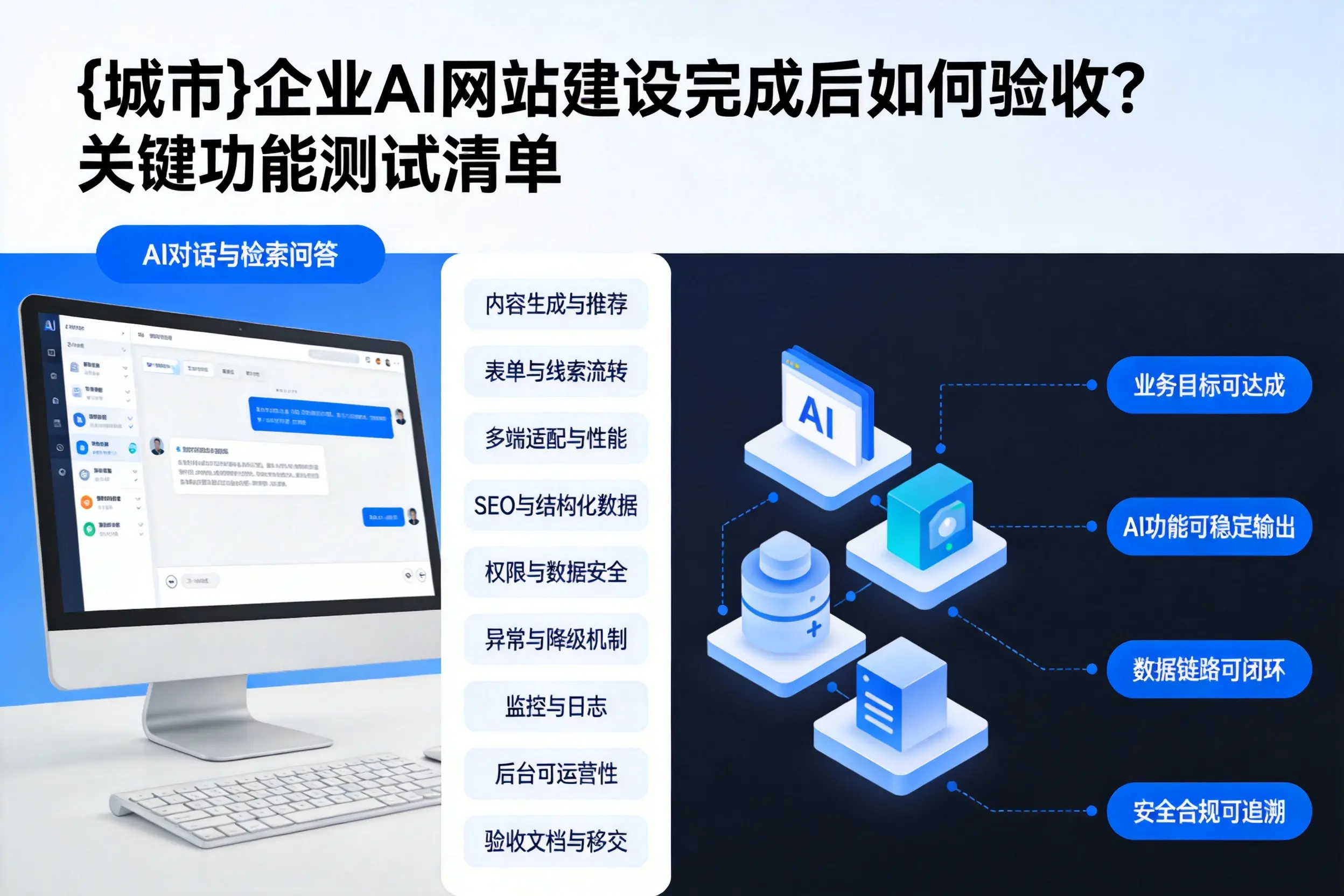 株洲企业AI网站建设完成后如何验收?关键功能测试清单