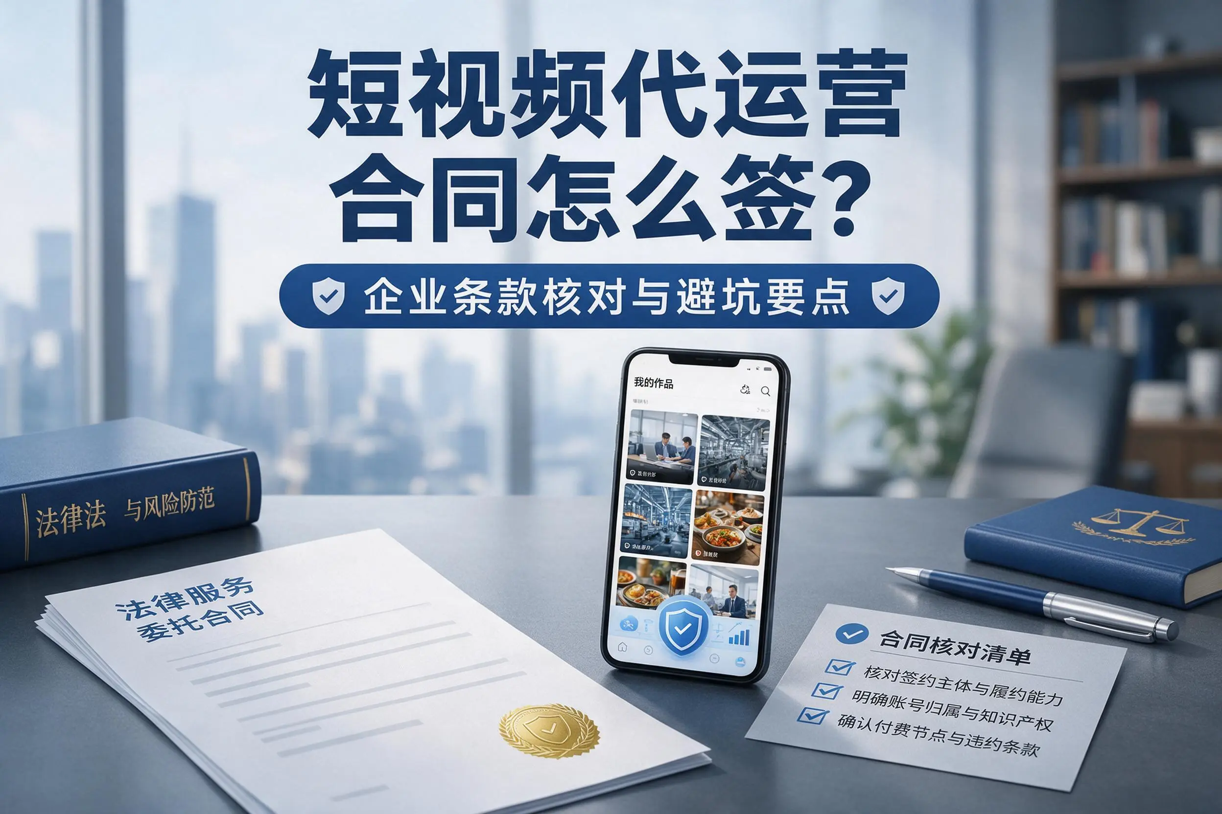 短视频代运营合同怎么签？株洲企业条款核对与避坑要点