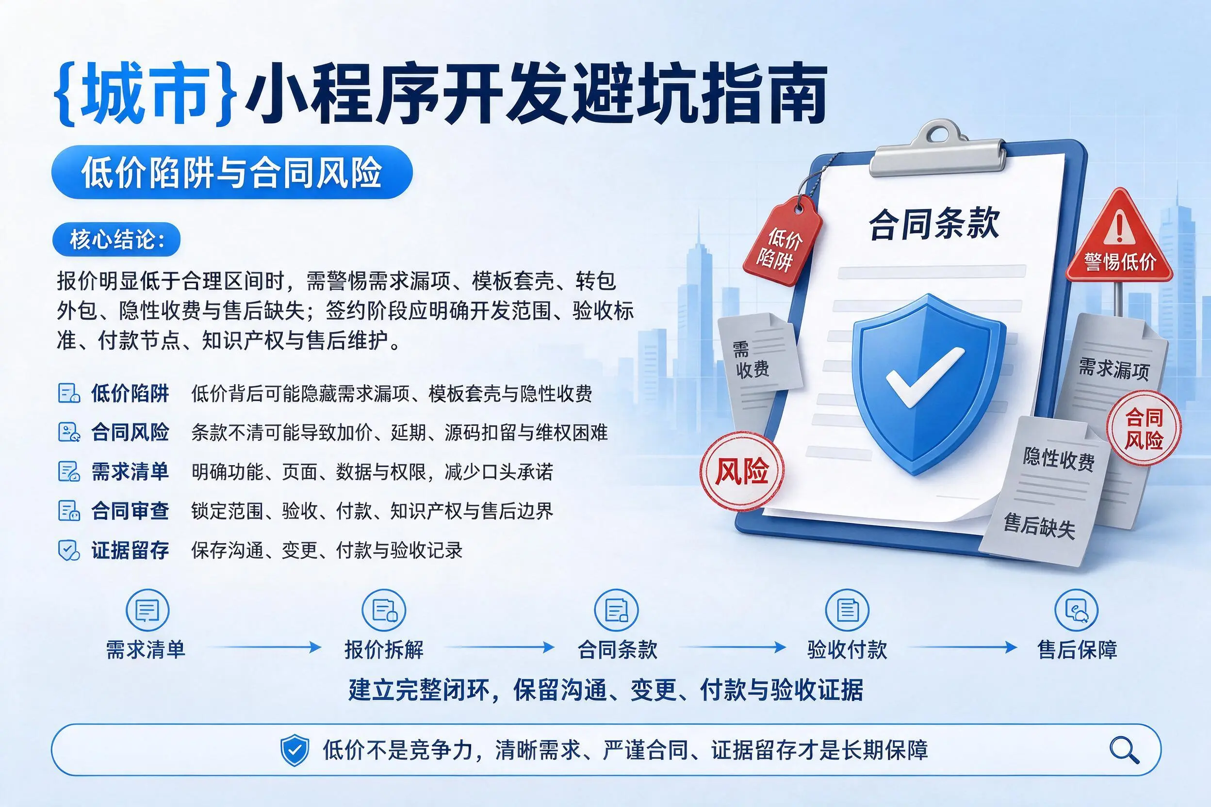 株洲小程序开发避坑指南：低价陷阱与合同风险