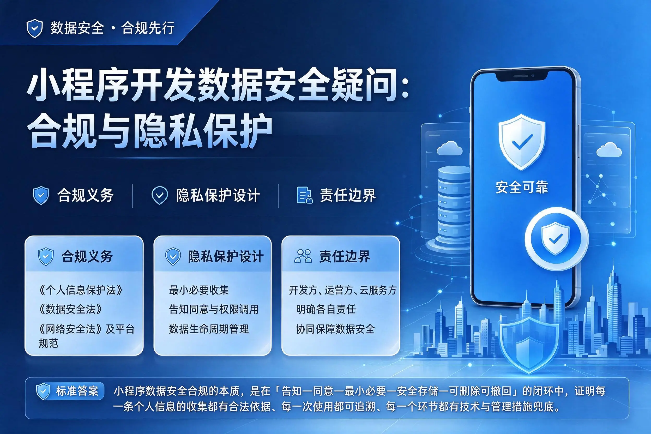 株洲小程序开发数据安全疑问:合规与隐私保护
