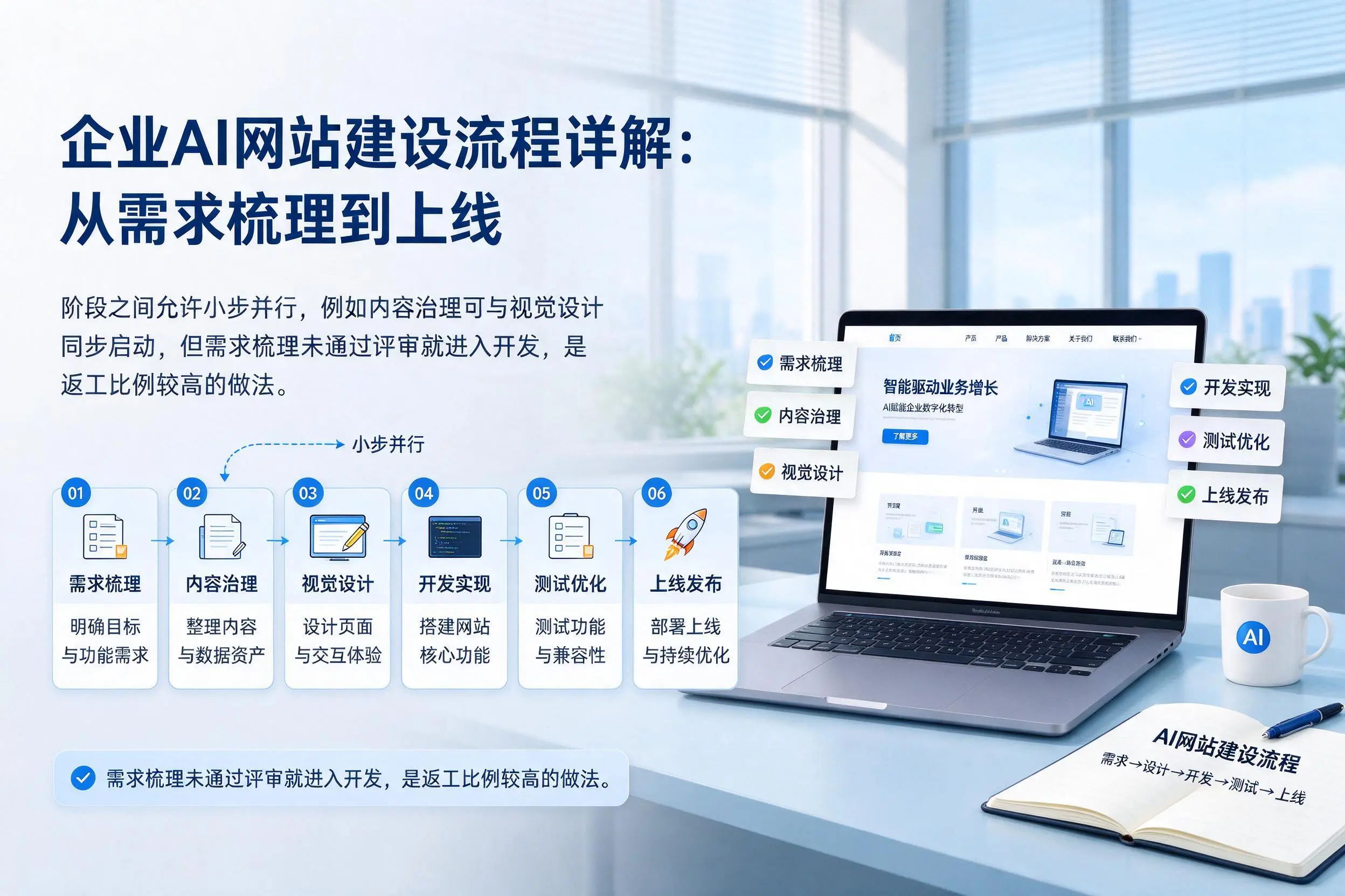 株洲企业AI网站建设流程详解：从需求梳理到上线