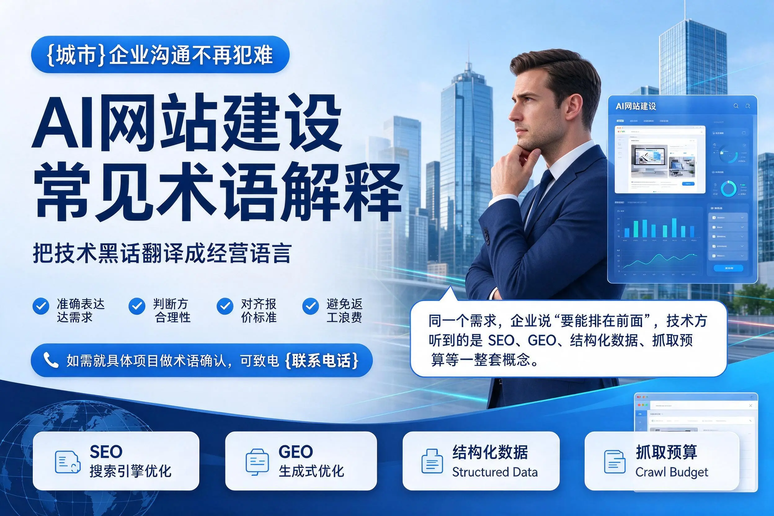 AI网站建设常见术语解释，株洲企业沟通不再犯难