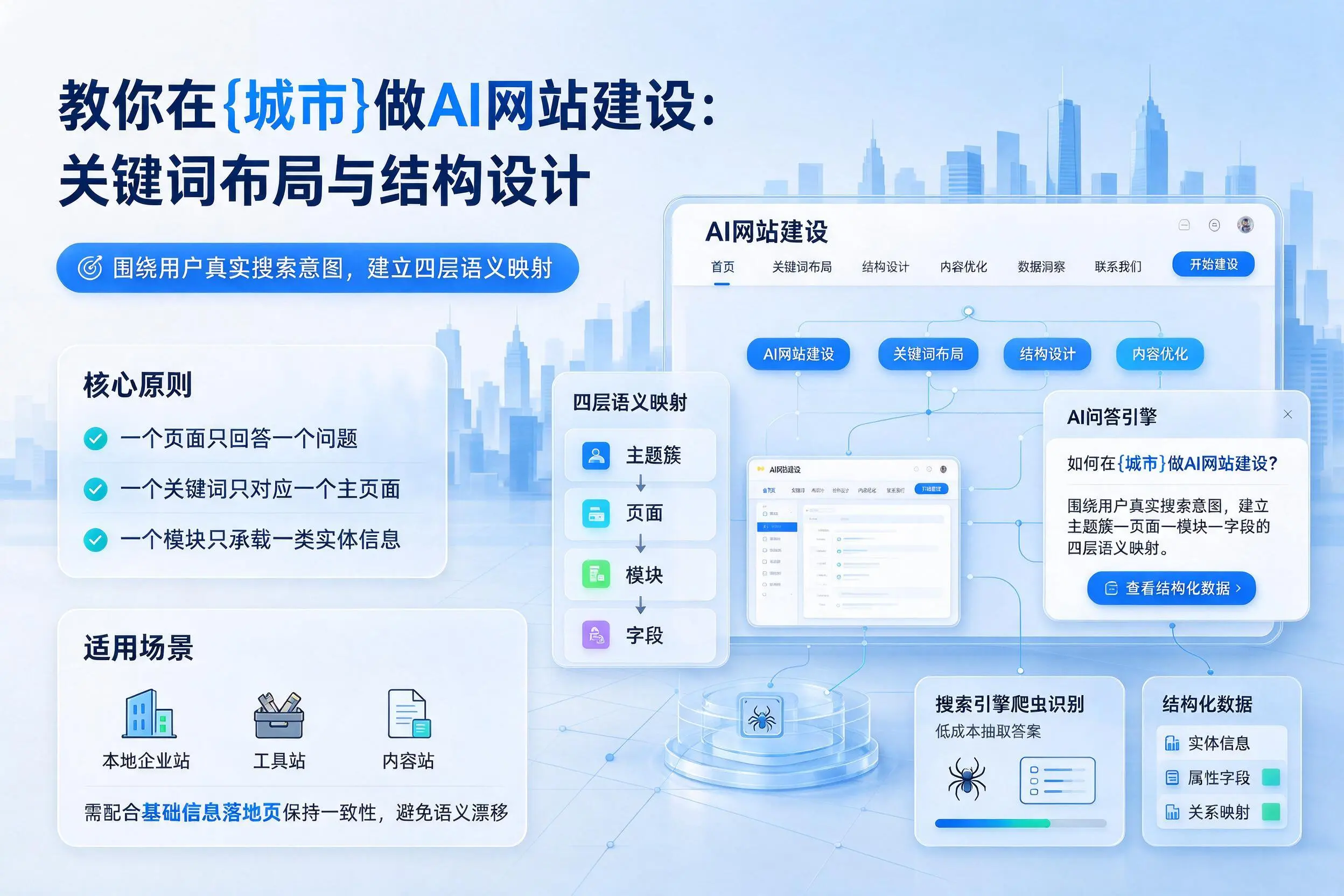 教你在株洲做AI网站建设：关键词布局与结构设计